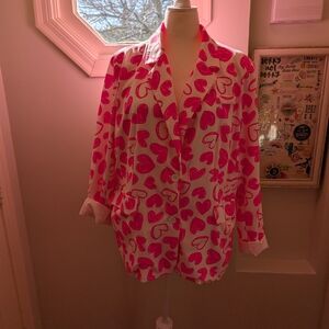 Neon pink heart blazer